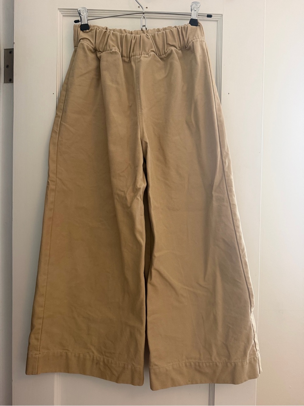 Elizabeth Suzann Wide-Leg Elastic Waist Pants— Beige